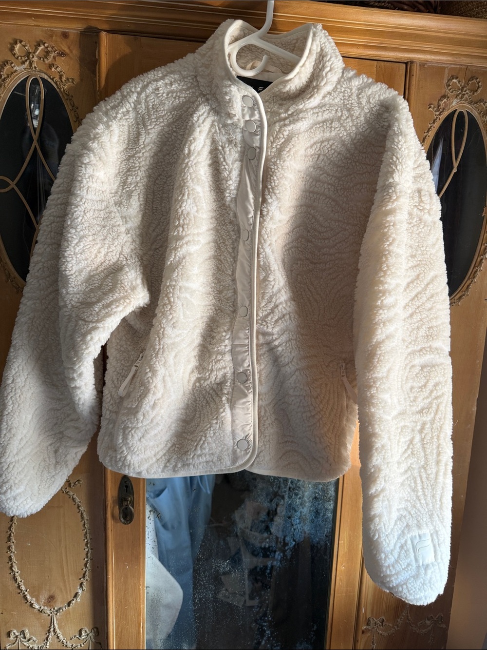 Fabletics Cream Teddy Jacket